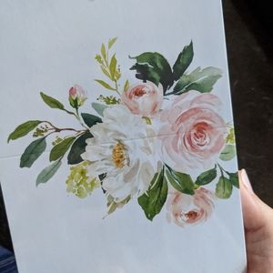 Set of 50 floral place cards